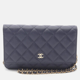 Chanel: Синяя сумка через плечо 