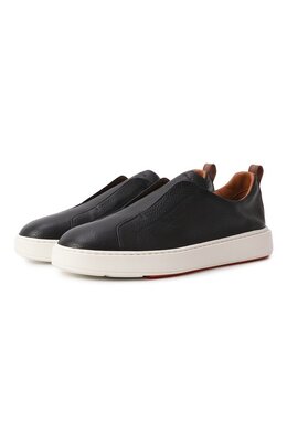 Santoni: Чёрные кеды  Cleanic