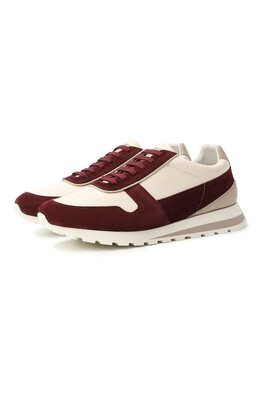 Brunello Cucinelli: Бордовые кроссовки 
