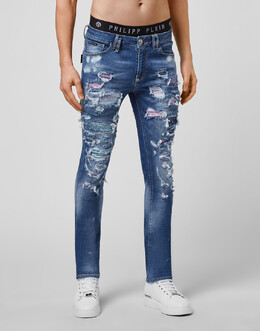 Philipp Plein: Зауженные джинсы 