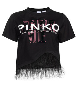 Pinko: Чёрная футболка 