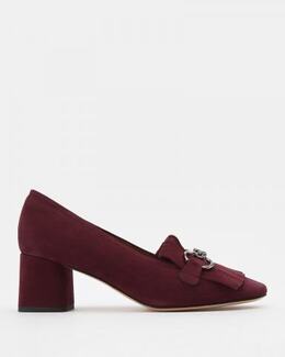Casadei: Бордовые туфли 