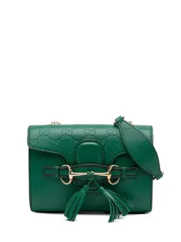 Gucci Pre-Owned: Зелёная сумка через плечо 