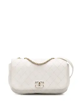 CHANEL Pre-Owned: Белая сумка через плечо 