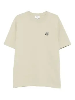 Maison Kitsuné: Бежевая футболка 