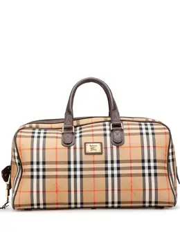 Burberry Pre-Owned: Коричневая дорожная сумка 
