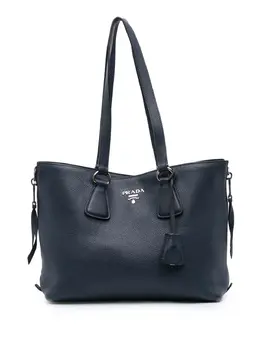 Prada Pre-Owned: Голубая сумка-шоппер 