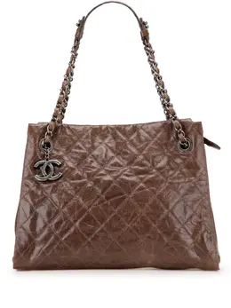 CHANEL Pre-Owned: Коричневая сумка-шоппер 