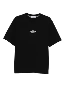 Stone Island: Чёрная футболка 