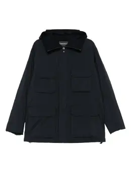Emporio Armani: Пальто с капюшоном 