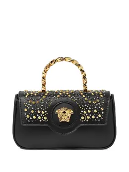 Versace: Чёрная сумка-шоппер  La Medusa