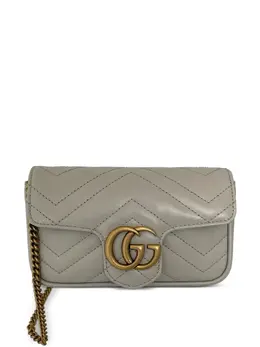 Gucci: Светлая сумка  GG Marmont