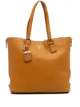 Prada Pre-Owned: Коричневая сумка-шоппер 