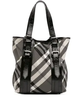 Burberry Pre-Owned: Чёрная сумка-шоппер 
