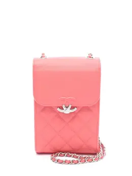 CHANEL Pre-Owned: Розовая сумка через плечо 