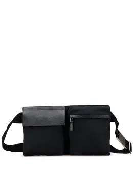 Gucci Pre-Owned: Чёрная поясная сумка 