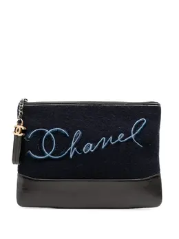 CHANEL Pre-Owned: Голубой клатч 