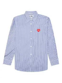 Comme Des Garçons Play: Рубашка  Heart в полоску
