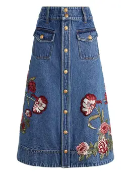 alice + olivia: Юбка с растительным принтом 