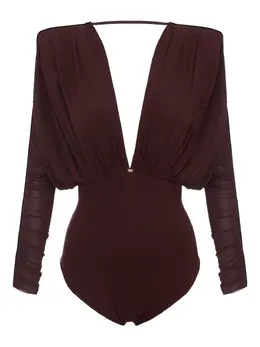 Elisabetta Franchi: Бордовый боди 