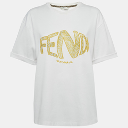 Fendi: Белая футболка 