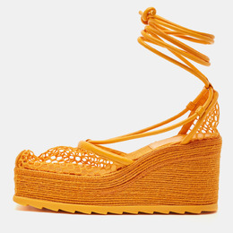 Bottega Veneta: Оранжевые мокасины  Wedge