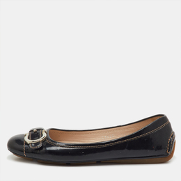 Salvatore Ferragamo: Чёрные балетки  Gancio