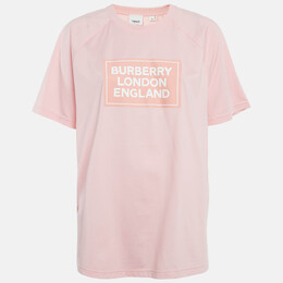 Burberry: Розовая футболка 