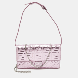 Fendi: Розовый кошелёк  Baguette