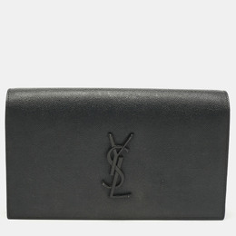 Saint Laurent Paris: Чёрный клатч  Kate
