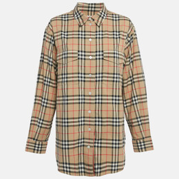 Burberry: Бежевая рубашка  Vintage Check