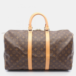 Louis Vuitton: Коричневая сумка  Keepall 45