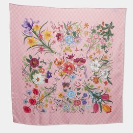 Gucci: Шарф  GG Supreme с растительным принтом