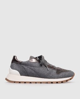 Brunello Cucinelli: Сірі кросівки 