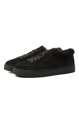 Santoni: Чёрные кеды 