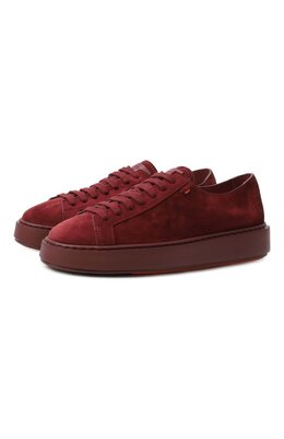 Santoni: Бордовые кеды 