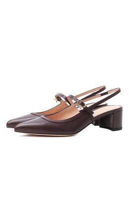 Gianvito Rossi: Бордовые туфли 