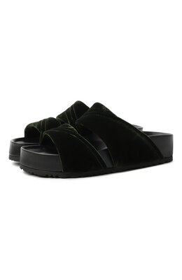 Dries Van Noten: Зелёные шлёпанцы 