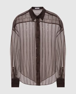 Brunello Cucinelli: Коричневі блузки 