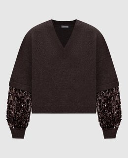 Brunello Cucinelli: Коричневый свитер 