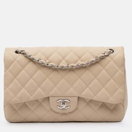 Chanel: Бежевая сумка 