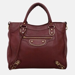Balenciaga: Серебристая сумка 