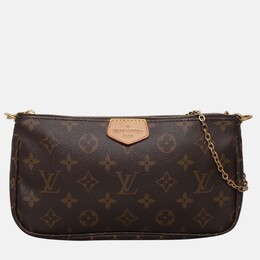 Louis Vuitton: Коричневая сумка через плечо  Pochette