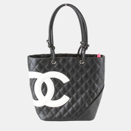 Chanel: Чёрная сумка-шоппер 