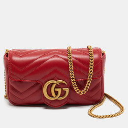Gucci: Красная сумка  GG Marmont