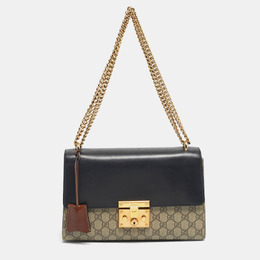Gucci: Чёрная сумка  GG Supreme