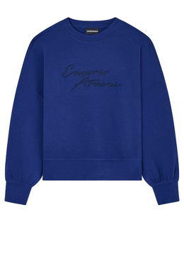EMPORIO ARMANI: Синяя толстовка 