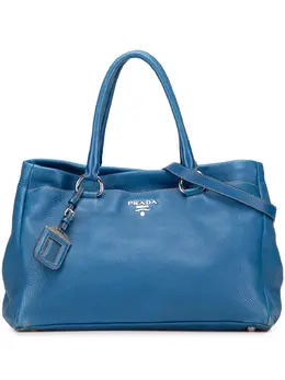 Prada Pre-Owned: Голубая сумка-шоппер 