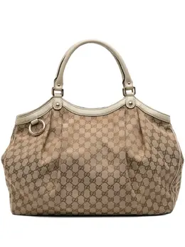 Gucci Pre-Owned: Коричневая сумка-шоппер 