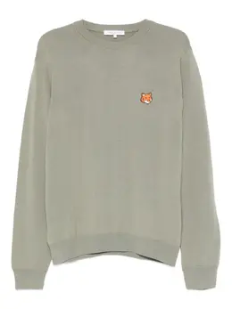 Maison Kitsuné: Зелёный свитер 